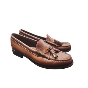 Sebago Tassel Loafers Womens 10W Brown Leather Classic Preppy Shoes Heritage
